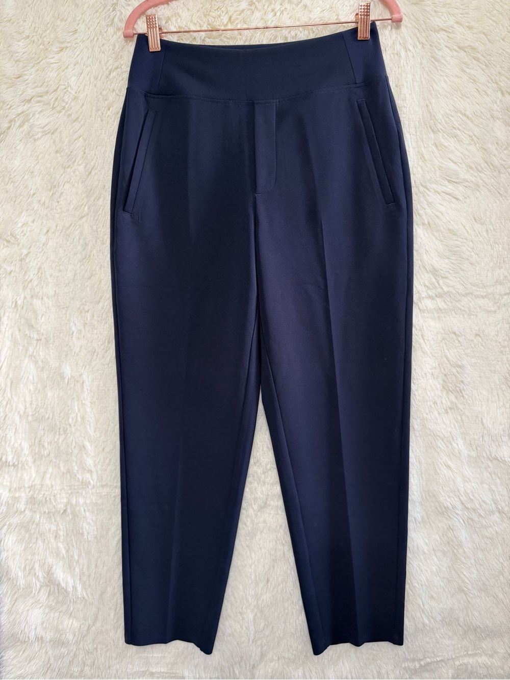 Athleta Womens Endless High Rise Pant 4 Navy Classic Commute Travel Trouser Work